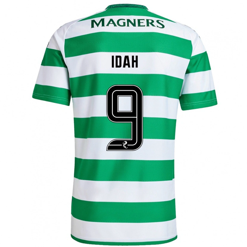 Danxen Hombre Camiseta Adam Idah #9 Verde Blanco 1ª Equipación 2024/25 La Camisa