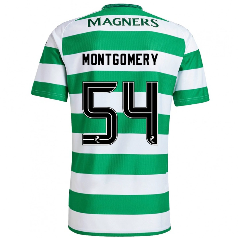 Danxen Hombre Camiseta Adam Montgomery #54 Verde Blanco 1ª Equipación 2024/25 La Camisa