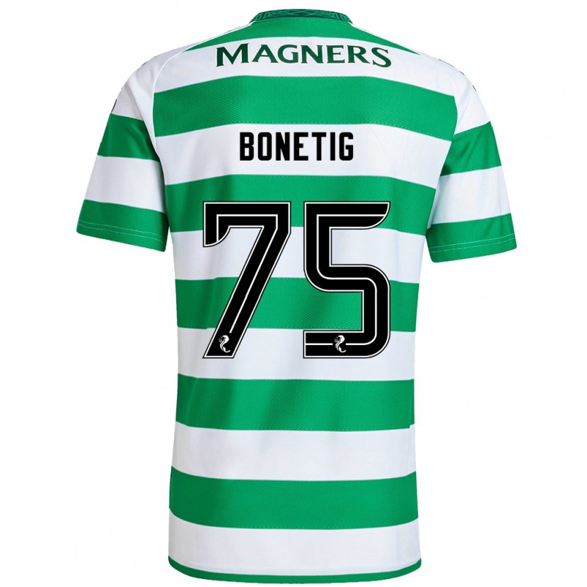 Danxen Hombre Camiseta Liam Bonetig #75 Verde Blanco 1ª Equipación 2024/25 La Camisa
