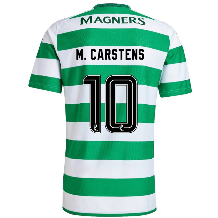 Danxen Hombre Camiseta Mathilde Carstens #10 Verde Blanco 1ª Equipación 2024/25 La Camisa
