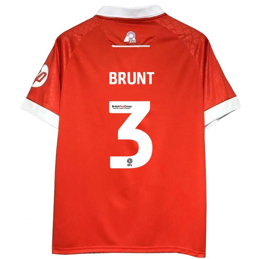 Danxen Hombre Camiseta Lewis Brunt #3 Rojo Blanco 1ª Equipación 2024/25 La Camisa