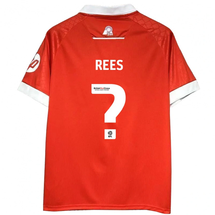 Danxen Hombre Camiseta Joe Rees #0 Rojo Blanco 1ª Equipación 2024/25 La Camisa