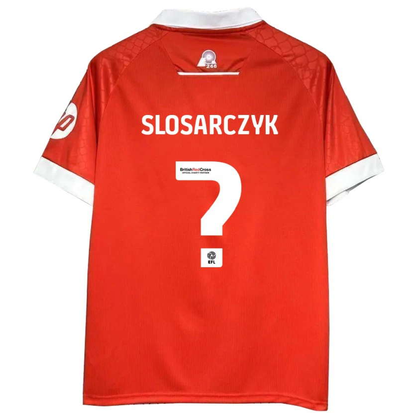 Danxen Hombre Camiseta Nikolas Slosarczyk #0 Rojo Blanco 1ª Equipación 2024/25 La Camisa