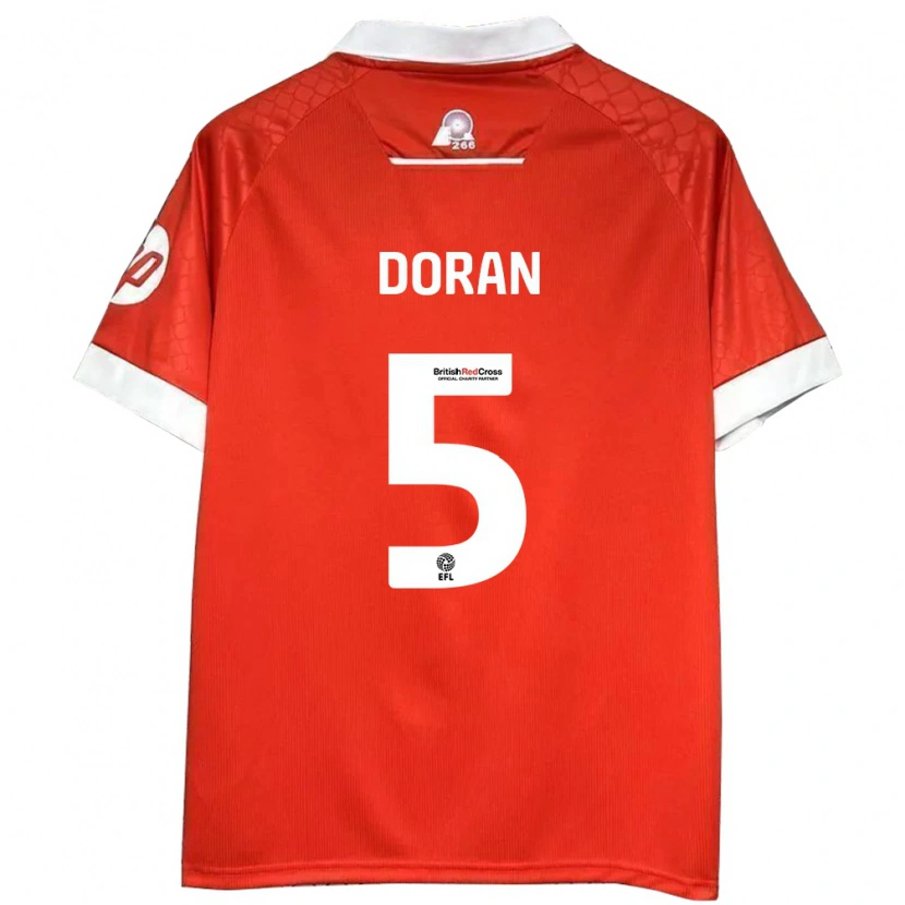Danxen Hombre Camiseta Louisha Doran #5 Rojo Blanco 1ª Equipación 2024/25 La Camisa