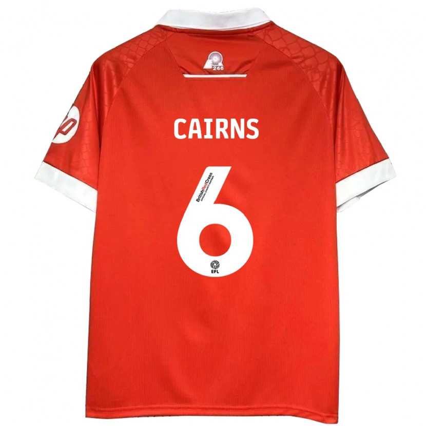Danxen Hombre Camiseta Brooke Cairns #6 Rojo Blanco 1ª Equipación 2024/25 La Camisa