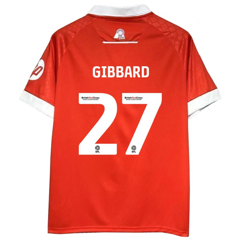 Danxen Hombre Camiseta Mari Gibbard #27 Rojo Blanco 1ª Equipación 2024/25 La Camisa