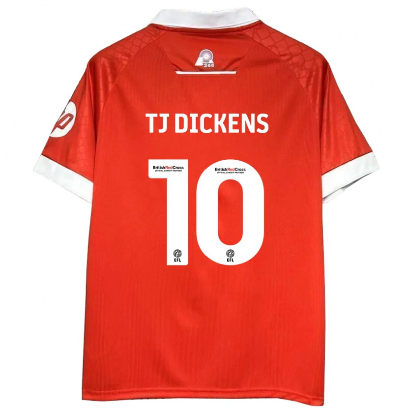 Danxen Hombre Camiseta Tonicha Tj Dickens #10 Rojo Blanco 1ª Equipación 2024/25 La Camisa