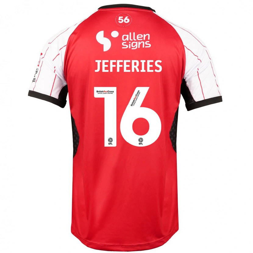Danxen Hombre Camiseta Dom Jefferies #16 Blanco 1ª Equipación 2024/25 La Camisa
