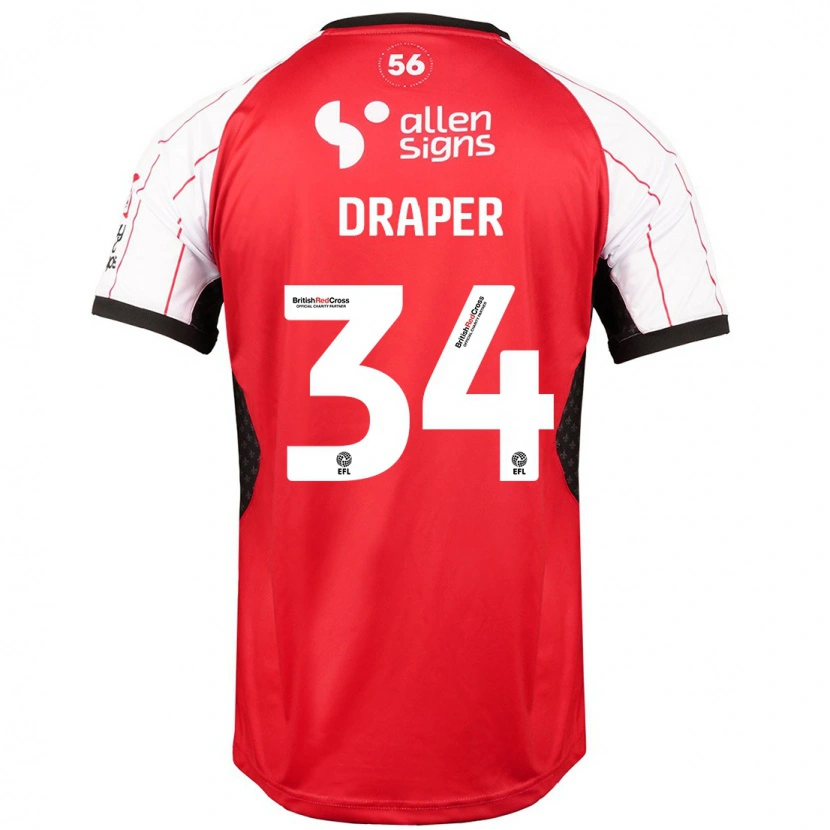Danxen Hombre Camiseta Freddie Draper #34 Blanco 1ª Equipación 2024/25 La Camisa