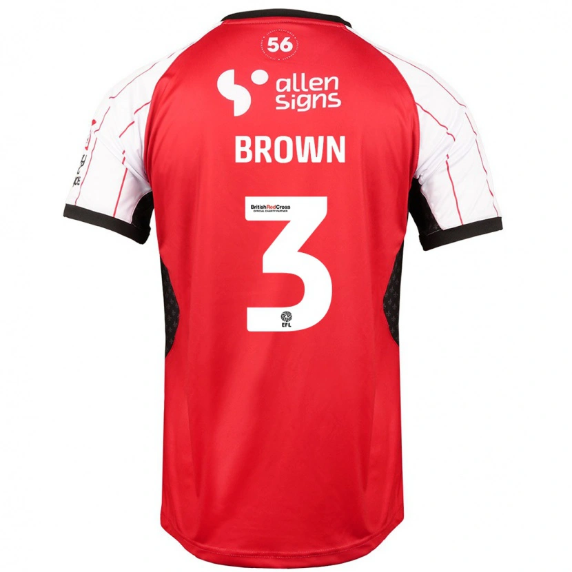 Danxen Hombre Camiseta Jaden Brown #3 Blanco 1ª Equipación 2024/25 La Camisa