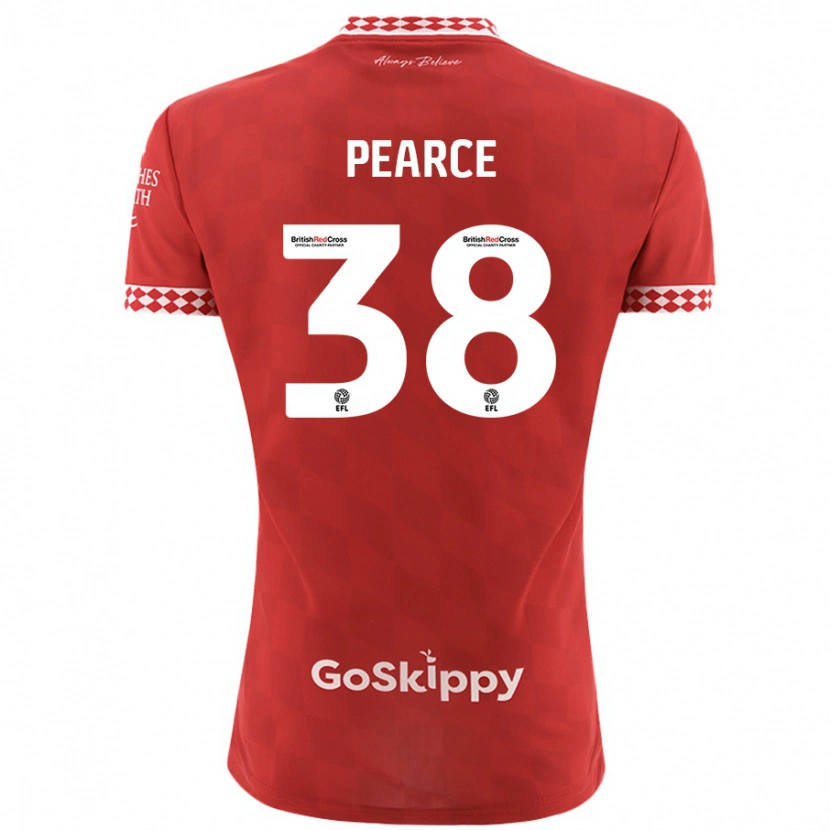 Danxen Hombre Camiseta Manon Pearce #38 Rojo 1ª Equipación 2024/25 La Camisa
