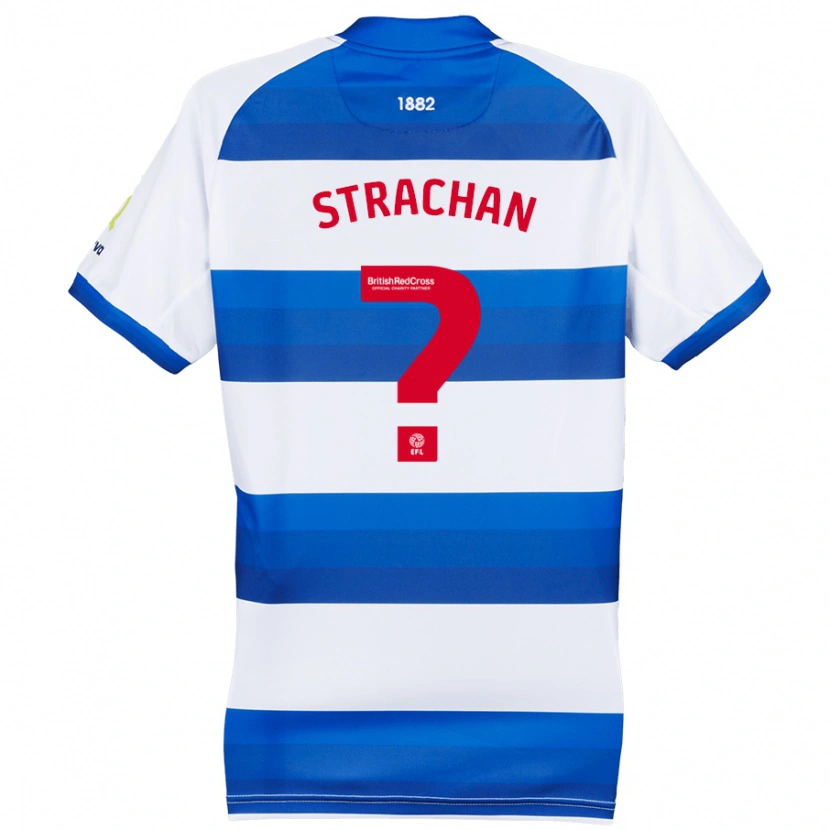 Danxen Hombre Camiseta Lorenzo Strachan #0 Blanco Azul 1ª Equipación 2024/25 La Camisa