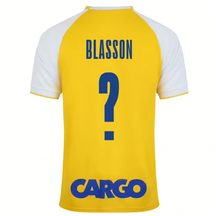 Danxen Hombre Camiseta Ariel Blasson #0 Amarillo Blanco 1ª Equipación 2024/25 La Camisa