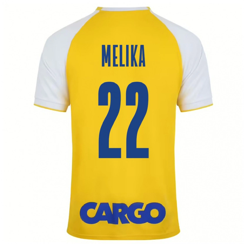 Danxen Hombre Camiseta Ofek Melika #22 Amarillo Blanco 1ª Equipación 2024/25 La Camisa