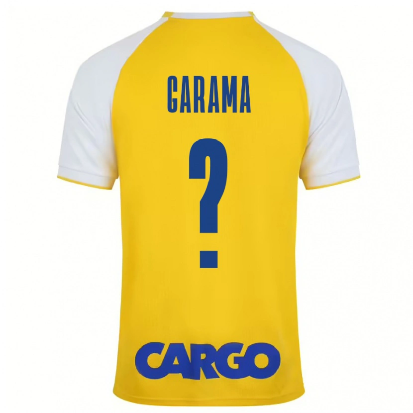 Danxen Hombre Camiseta Ben Garama #0 Amarillo Blanco 1ª Equipación 2024/25 La Camisa