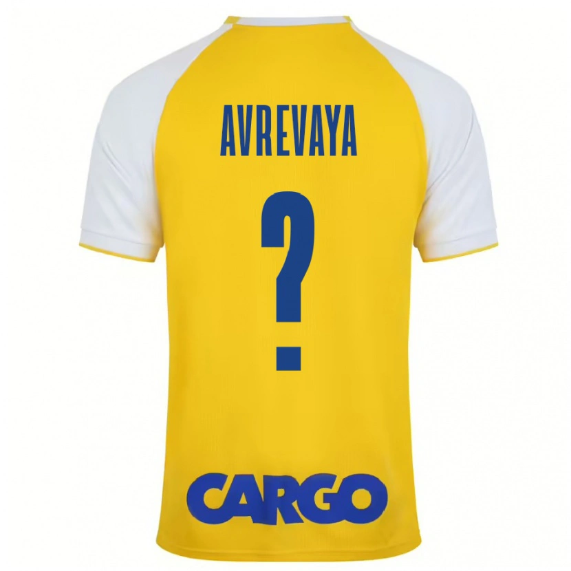 Danxen Hombre Camiseta Liroy Avrevaya #0 Amarillo Blanco 1ª Equipación 2024/25 La Camisa
