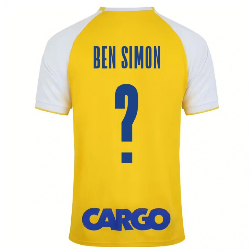 Danxen Hombre Camiseta Ilay Ben Simon #0 Amarillo Blanco 1ª Equipación 2024/25 La Camisa