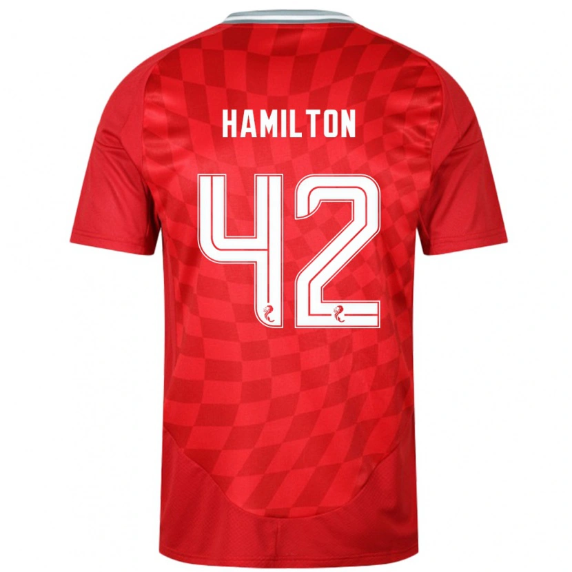 Danxen Hombre Camiseta Brendan Hamilton #42 Rojo 1ª Equipación 2024/25 La Camisa