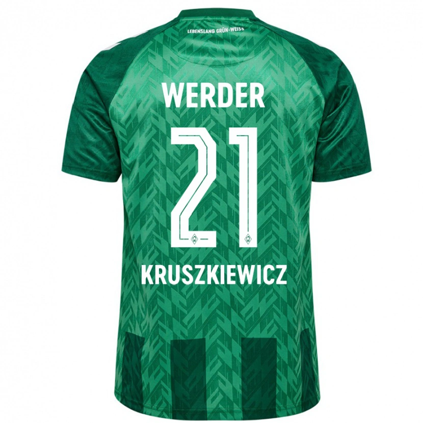 Danxen Hombre Camiseta Jakub Kruszkiewicz #21 Verde 1ª Equipación 2024/25 La Camisa