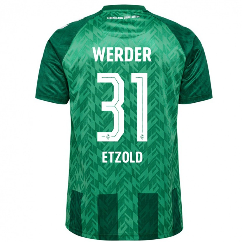 Danxen Hombre Camiseta Hannah Etzold #31 Verde 1ª Equipación 2024/25 La Camisa