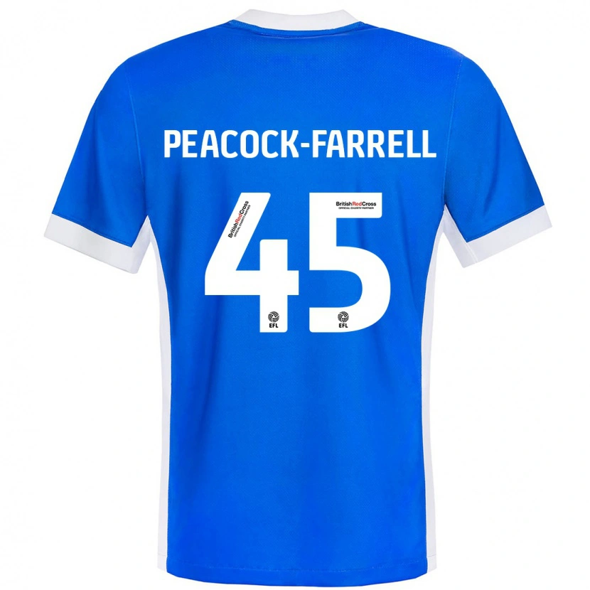 Danxen Hombre Camiseta Bailey Peacock-Farrell #45 Azul Blanco 1ª Equipación 2024/25 La Camisa