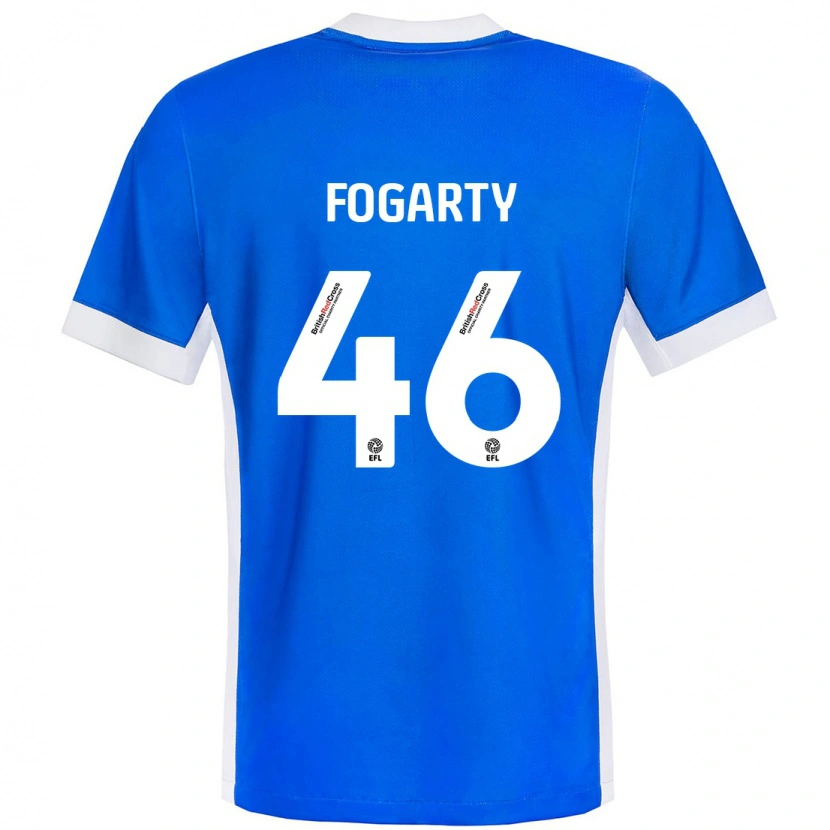 Danxen Hombre Camiseta Tom Fogarty #46 Azul Blanco 1ª Equipación 2024/25 La Camisa