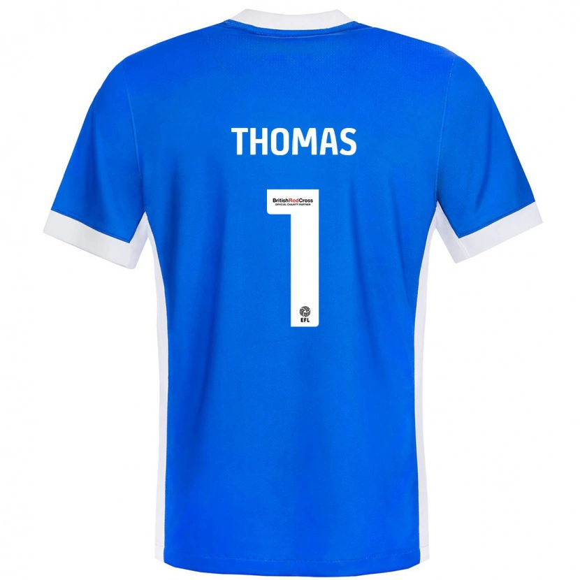 Danxen Hombre Camiseta Lucy Thomas #1 Azul Blanco 1ª Equipación 2024/25 La Camisa