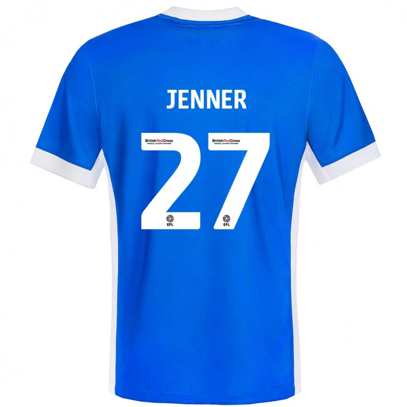 Danxen Hombre Camiseta Abbi Jenner #27 Azul Blanco 1ª Equipación 2024/25 La Camisa