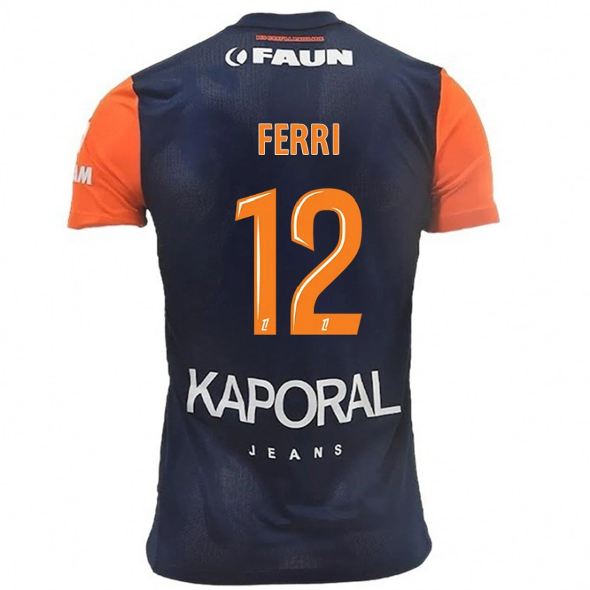 Danxen Hombre Camiseta Jordan Ferri #12 Azul Marino Naranja 1ª Equipación 2024/25 La Camisa