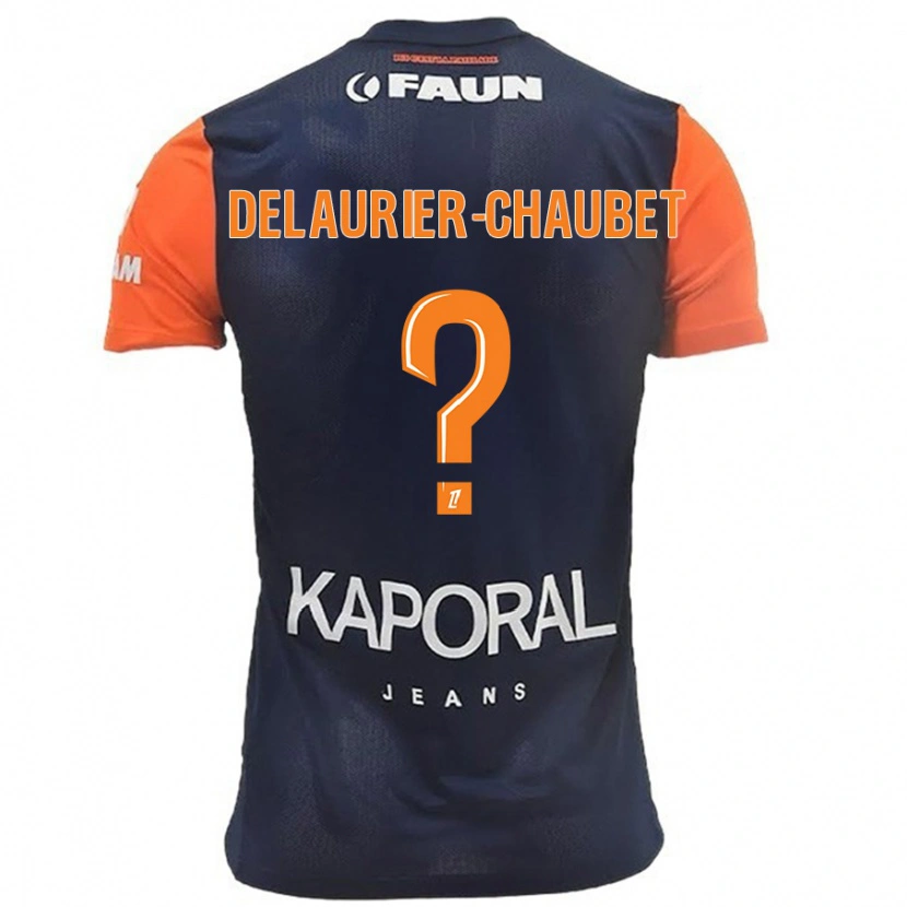 Danxen Hombre Camiseta Tom Delaurier-Chaubet #0 Azul Marino Naranja 1ª Equipación 2024/25 La Camisa