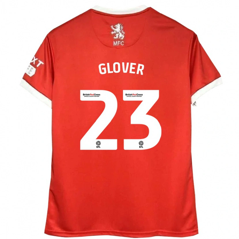 Danxen Hombre Camiseta Tom Glover #23 Rojo Blanco 1ª Equipación 2024/25 La Camisa