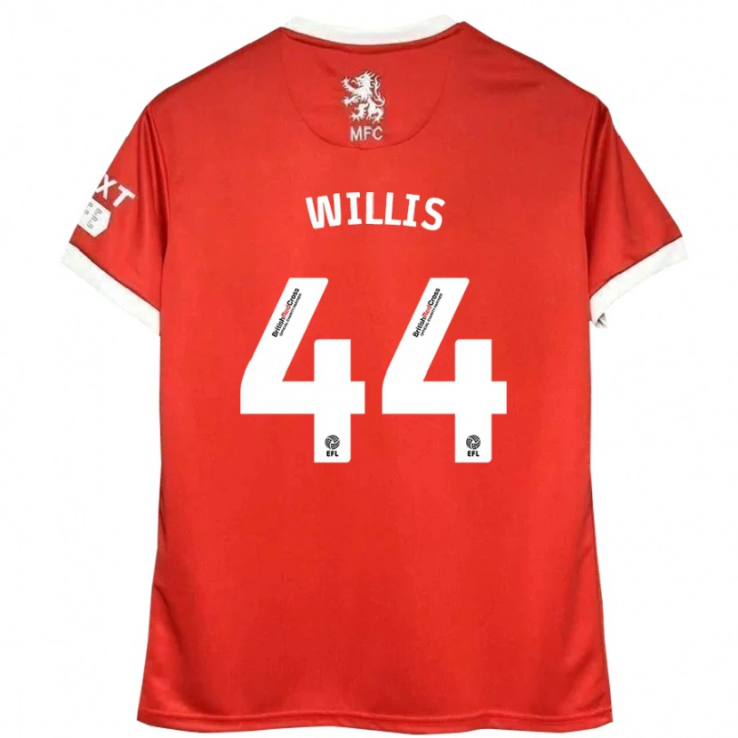 Danxen Hombre Camiseta Pharrell Willis #44 Rojo Blanco 1ª Equipación 2024/25 La Camisa