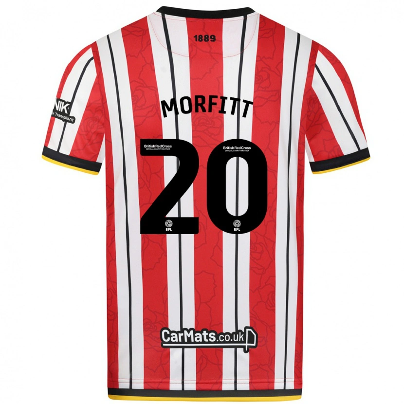 Danxen Hombre Camiseta Izzy Morfitt #20 Rojo Blanco Rayas 1ª Equipación 2024/25 La Camisa