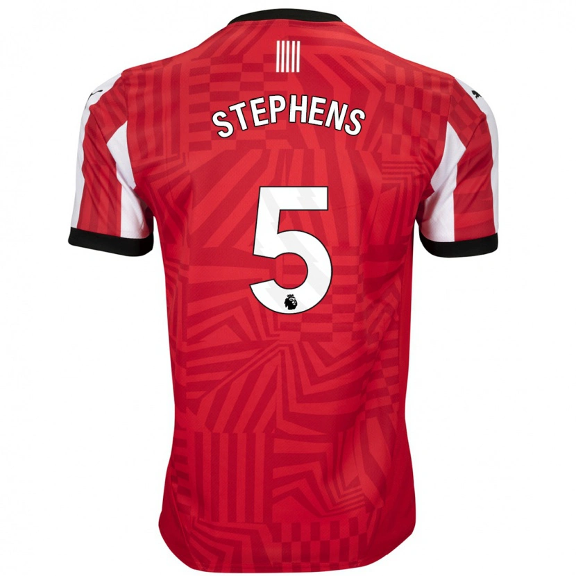 Danxen Hombre Camiseta Jack Stephens #5 Rojo Blanco 1ª Equipación 2024/25 La Camisa