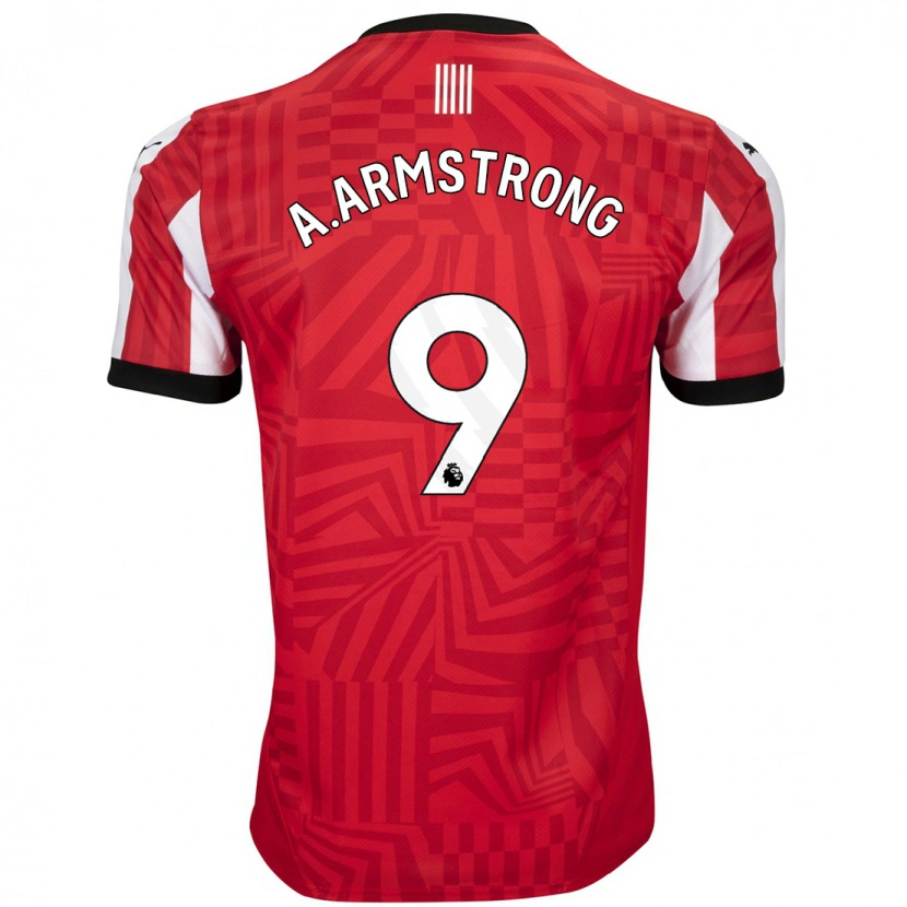 Danxen Hombre Camiseta Adam Armstrong #9 Rojo Blanco 1ª Equipación 2024/25 La Camisa