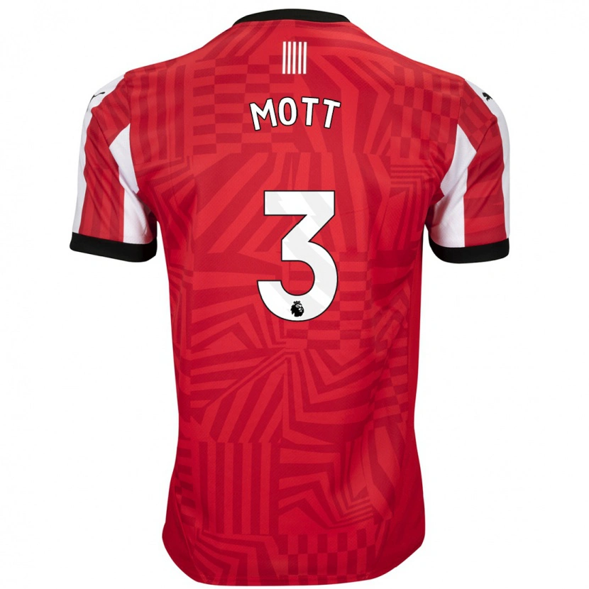 Danxen Hombre Camiseta Milly Mott #3 Rojo Blanco 1ª Equipación 2024/25 La Camisa