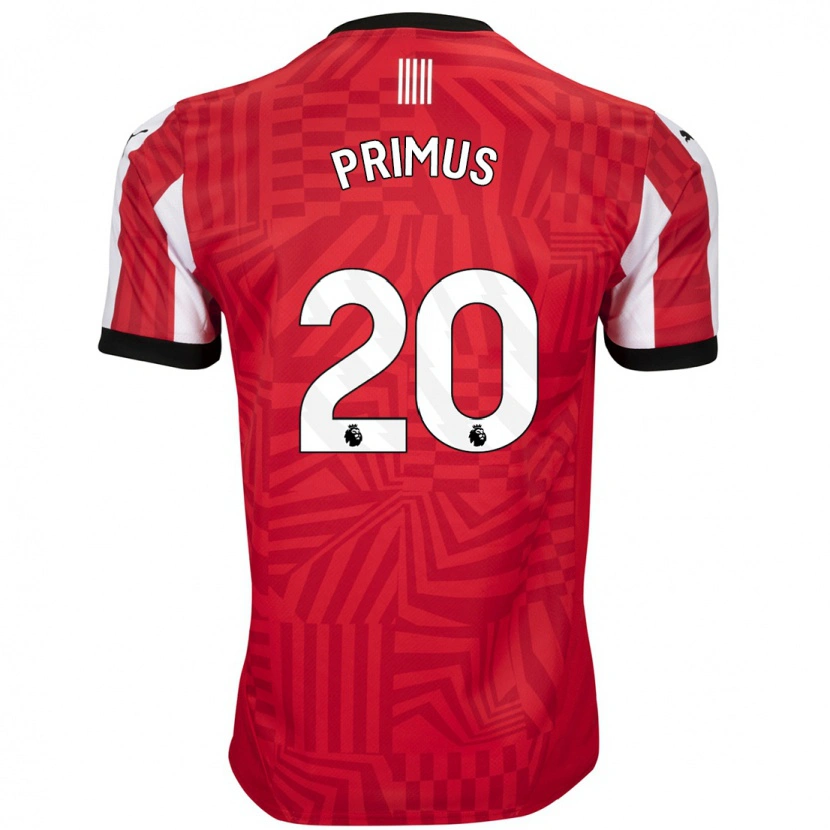 Danxen Hombre Camiseta Atlanta Primus #20 Rojo Blanco 1ª Equipación 2024/25 La Camisa
