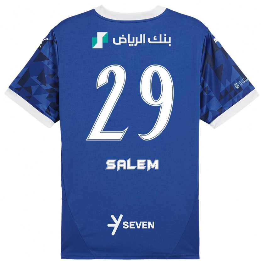 Danxen Hombre Camiseta Salem Al-Dawsari #29 Azul Oscuro Blanco 1ª Equipación 2024/25 La Camisa