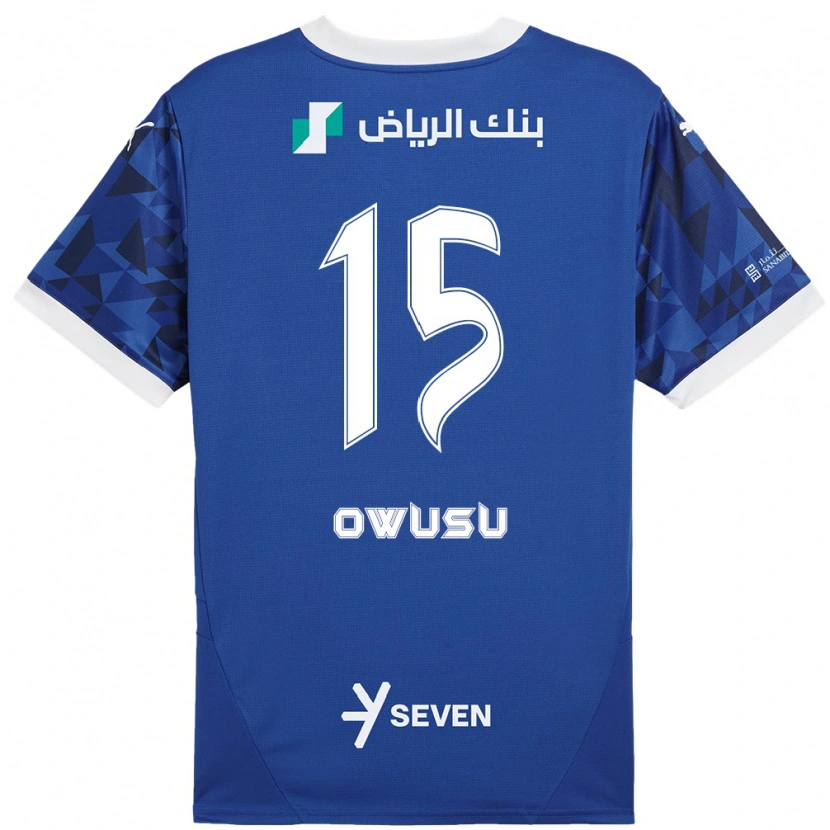 Danxen Hombre Camiseta Mavis Owusu #15 Azul Oscuro Blanco 1ª Equipación 2024/25 La Camisa