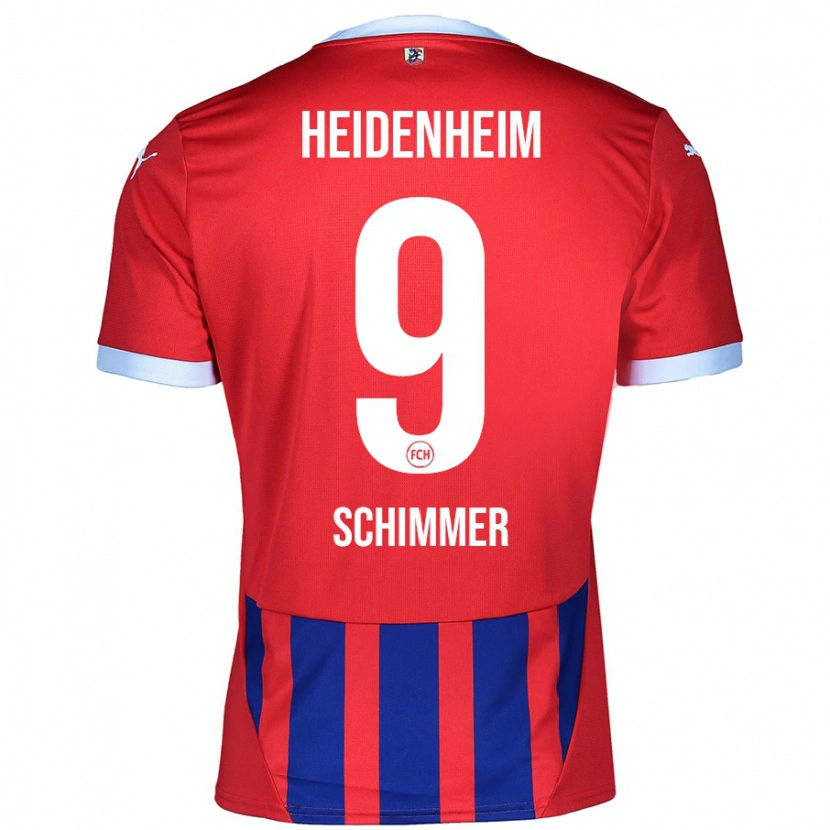 Danxen Hombre Camiseta Stefan Schimmer #9 Rojo Azul 1ª Equipación 2024/25 La Camisa