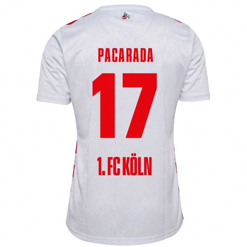 Danxen Hombre Camiseta Leart Paçarada #17 Blanco Rojo 1ª Equipación 2024/25 La Camisa