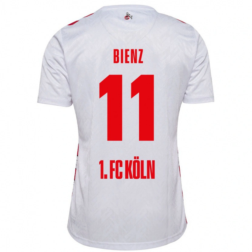Danxen Hombre Camiseta Alena Bienz #11 Blanco Rojo 1ª Equipación 2024/25 La Camisa