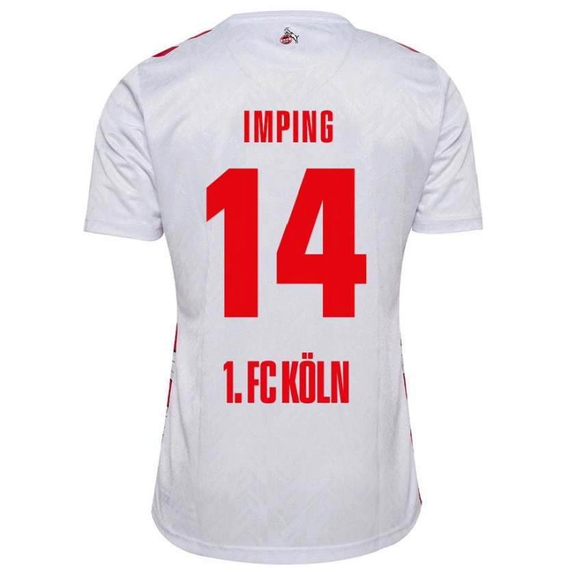 Danxen Hombre Camiseta Carlotta Imping #14 Blanco Rojo 1ª Equipación 2024/25 La Camisa