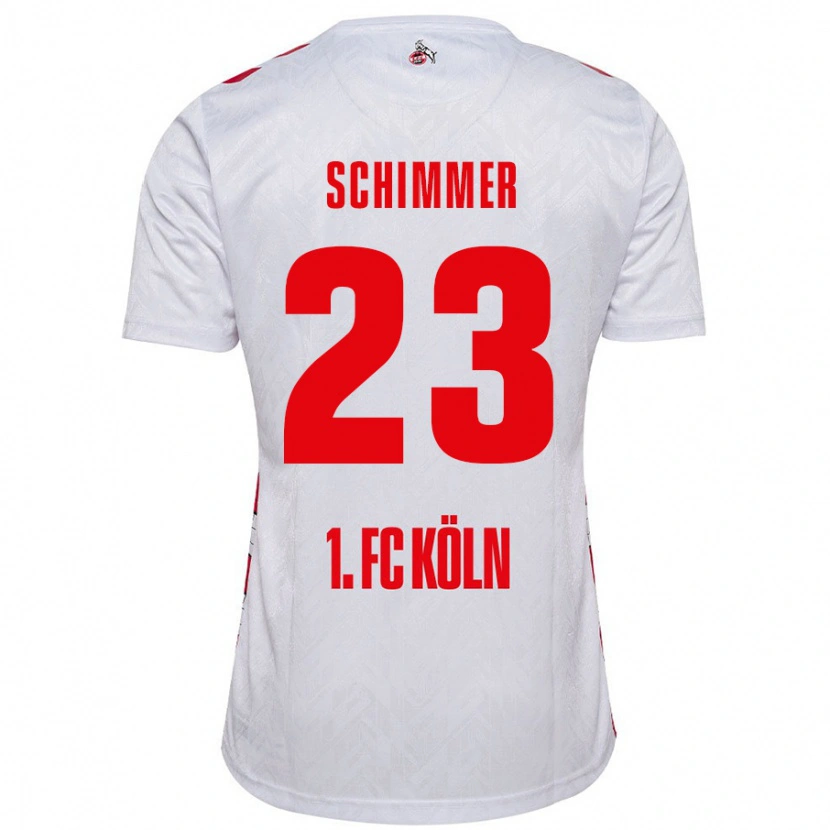 Danxen Hombre Camiseta Marleen Schimmer #23 Blanco Rojo 1ª Equipación 2024/25 La Camisa