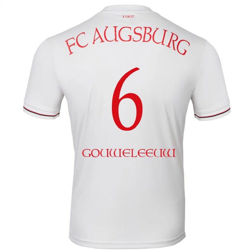 Danxen Hombre Camiseta Jeffrey Gouweleeuw #6 Blanco 1ª Equipación 2024/25 La Camisa