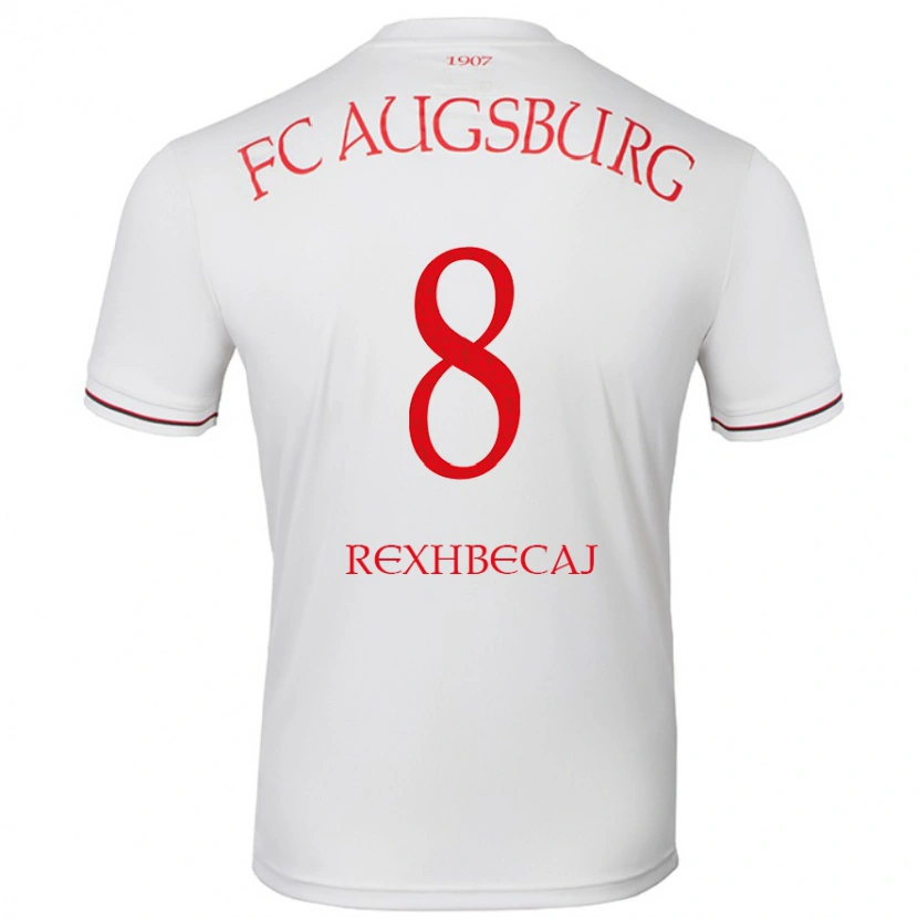 Danxen Hombre Camiseta Elvis Rexhbecaj #8 Blanco 1ª Equipación 2024/25 La Camisa