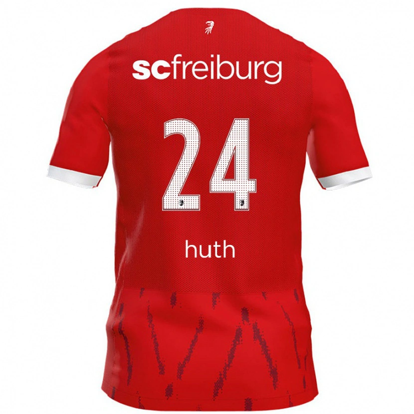 Danxen Hombre Camiseta Jannik Huth #24 Rojo 1ª Equipación 2024/25 La Camisa