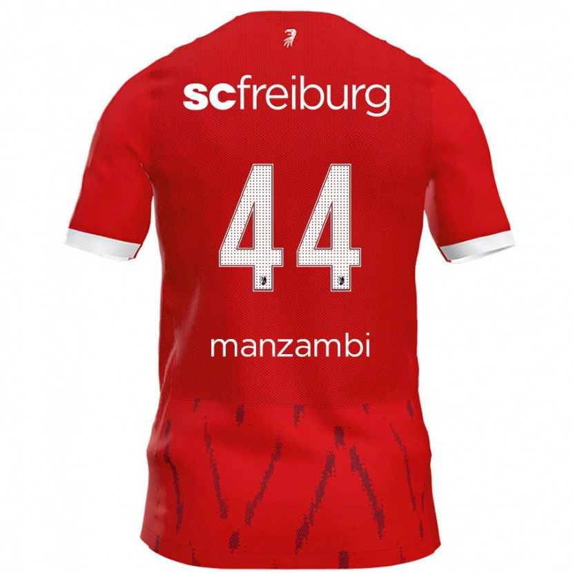 Danxen Hombre Camiseta Johan Manzambi #44 Rojo 1ª Equipación 2024/25 La Camisa