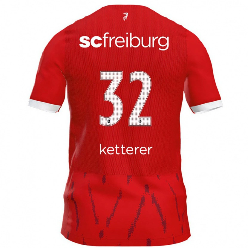 Danxen Hombre Camiseta Ashley Ketterer #32 Rojo 1ª Equipación 2024/25 La Camisa