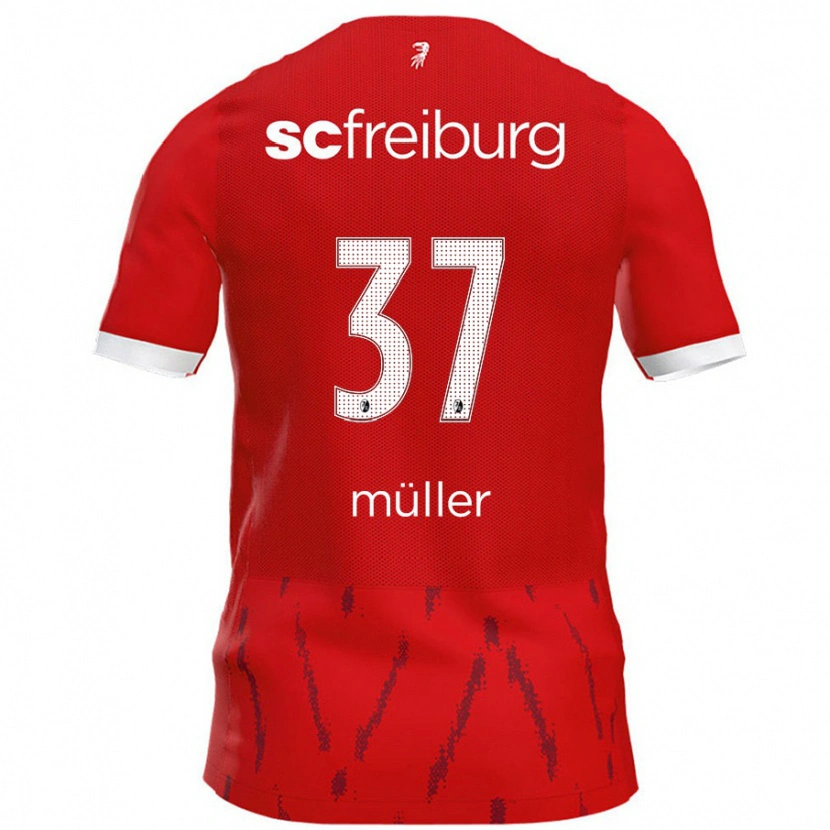 Danxen Hombre Camiseta Ruben Müller #37 Rojo 1ª Equipación 2024/25 La Camisa